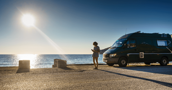 vievere in un camper